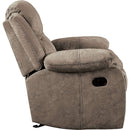 Manual Double Reclining Brown Sofa 87 Inch Wide Living Room