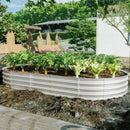 Heavy Duty Galvanized Raised Garden Bed Kit for Vegetables, Flowers & Herbs, Rust-Resistant, Easy Assembly, 8x4x1ft, Silver