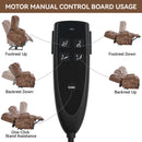 Dual Motor Infinite Position Up to 350 LBS Leatherair Power Lift Recliner Chair, Heavy Duty Motion Mechanism with 8-Point Vibration Massage and Lumbar Heating, Stainless steel Cup Holders, Brown