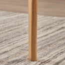 Dining Table, 6-Seater, Rubberwood with Walnut Veneer, Mid-Century, Natural Oak Finish