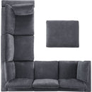 Modular Sectional Sofa, Convertible L Shaped Sofa Couch, Modular Sectionals with Ottomans, 6 Seat Sofa Couch with Reversible Chaise for Living Room. Chenille Grey