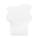 ON-TREND 39.3'*23.6' Modern Cloud Coffee Table with 1.5' Thick Tabletop, Cream Style Irregular End Table with Curved Legs, Unique Design Accent Table with Round Edge for Living Room, Apartment, White