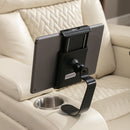 Home Theater Recliner with 270 Degree Swivel, PU Leather, Power Recliner with Tray Table, Phone Holder, Cup Holder, USB Port, White