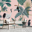 Elegant Exotic Palms Pattern Wallpaper