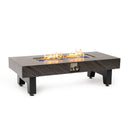 54_inch Iron  Fire Pit Table(Stone)