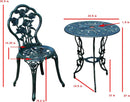 Cast Aluminum Conversation Set Antique Green Patio
