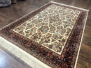 Karastan Rug 5.9 x 9, Ivory Sarouk