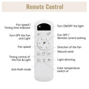 Ceiling Fans with Light with Reversible DC Motor and Adjustable Speed