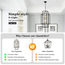 Ceiling Light in Kitchen with 8-Light Lantern Style & Adjustable Height