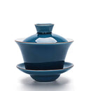 DecorBites™ Celadon Tea Tureen & Flower Gaiwan Kung Fu Tea Set 140ml Puer Kettle