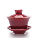 DecorBites™ Celadon Tea Tureen & Flower Gaiwan Kung Fu Tea Set 140ml Puer Kettle