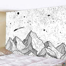 Celestial black & white stars mandala tapestry bedroom wall decor