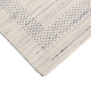 Center Pattern Natural Hand Loomed Wool Area Rug