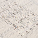 Center Pattern Natural Hand Loomed Wool Area Rug