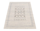 Center Pattern Natural Hand Loomed Wool Area Rug