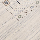 Center Pattern Natural Hand Loomed Wool Area Rug