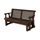 Amish Casual Heavy Duty Roll Back 4 Foot Treated Porch Glider
