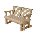 Amish Casual Heavy Duty Roll Back 5 Foot Treated Porch Glider