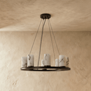 Centrum Round Alabaster Chandelier