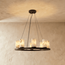 Centrum Round Alabaster Chandelier