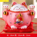 Ceramic maneki neko piggy bank floral white living room decor