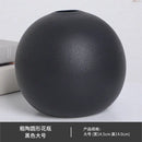 Ceramic Round Vase Black White
