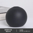 Ceramic Round Vase Black White