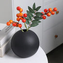 Ceramic Round Vase Black White