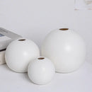 Ceramic Round Vase Black White