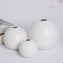 Ceramic Round Vase Black White
