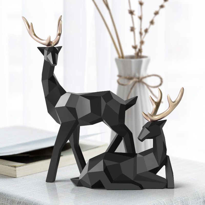 Cervidae Handcrafted Reindeer Figurines