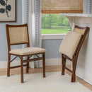 Kasi Brown Natural Rattan Cane Foldable Dining Side Chair