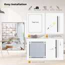 24X32 Inch Black Aluminum Frame Wall Mirror For Bathroom Vanity Horizontal Or Vertical Mount