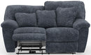 Paxon - Deep Seat Power Reclining Loveseat With Power Adjustable Headrest - Smoke
