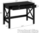 Black Home Office Desk With Drawers And Vanity Table