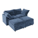Mirod Modular 4-Piece Sofa with Storage,Free Arrangement,Stylish Pillow and Cushion Design,Comfortable Seating with Sturdy Frame