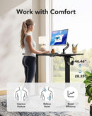 Electric Standing Desk 48x24 Inch Adjustable Height 4 Memory Settings Black