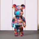 Street Art Bear Figurine: Splatter