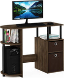 Columbia Walnut Space Saving Computer Desk With CPU Shelf