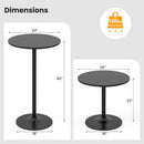 Bar Table Convertible Height Twenty Four Inch RoundTop Surface