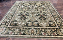 Tibetan Rug 8x10, European Design, Floral, Green, Handmade, Wool, Nepali Rug