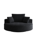 55''L Corduroy Chenille Foam Single Swivel Chair, Fluffy Modern Sleeper, 360 Degree Swivel Chair for Living Room, Bedroom, Lounge and Projection Room