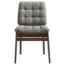 Redbridge Velvet Upholstered Side Chair Grey and Walnut (Set of 2)