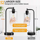 Set Of 2 Industrial Table Lamps With USB Ports And Stepless Dimming