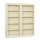 83' Tall Wood Bookcase Suite with light strip ,5-Tier Decor Bookcase Suite with Adjustable Shelves,Storage Organizer,Free Standing Storage Shelves Suite for Living Room,Home Office,Beige and Yellow