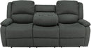 80-Inch RV Triple Recliner Sofa With Convertible Console
