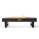 54_inch Iron  Fire Pit Table(Stone)