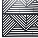 Outdoor & Indoor Privacy Screen Metal Privacy Screen 76' H×48' W, Freestanding Decorative Privacy Screen for Deck Balcony Patio, Privacy Fence Panels for Outside Lawn Garden PS101 BLACK