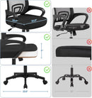 Ergonomic Mesh Office Chair With Lumbar Support Black