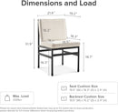 Black Dining Chairs With Removable Cushion Covers Set Of 2